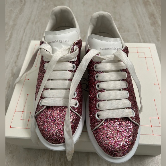 Alexander McQueen Glitter pink sneakers— worn twice! - Picture 7 of 12